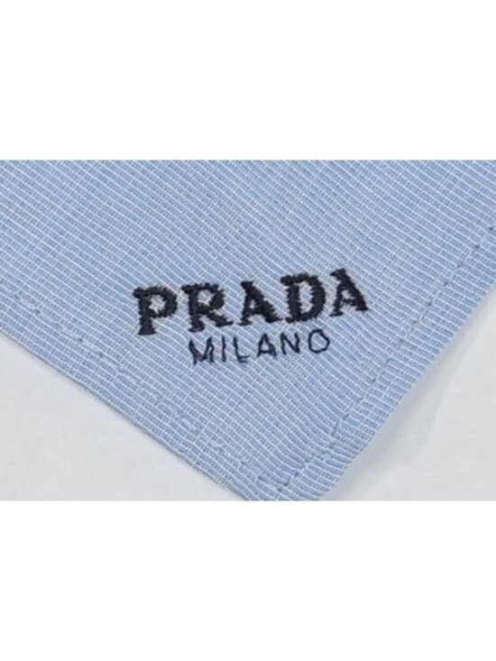 Prada Embroidered Logo Bandana in Blue main image 5